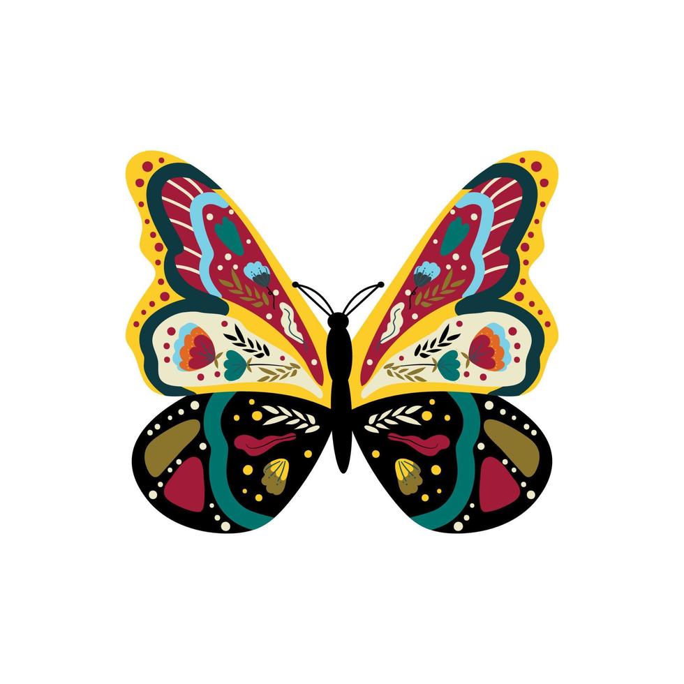 Butterflies and with Pattern vector