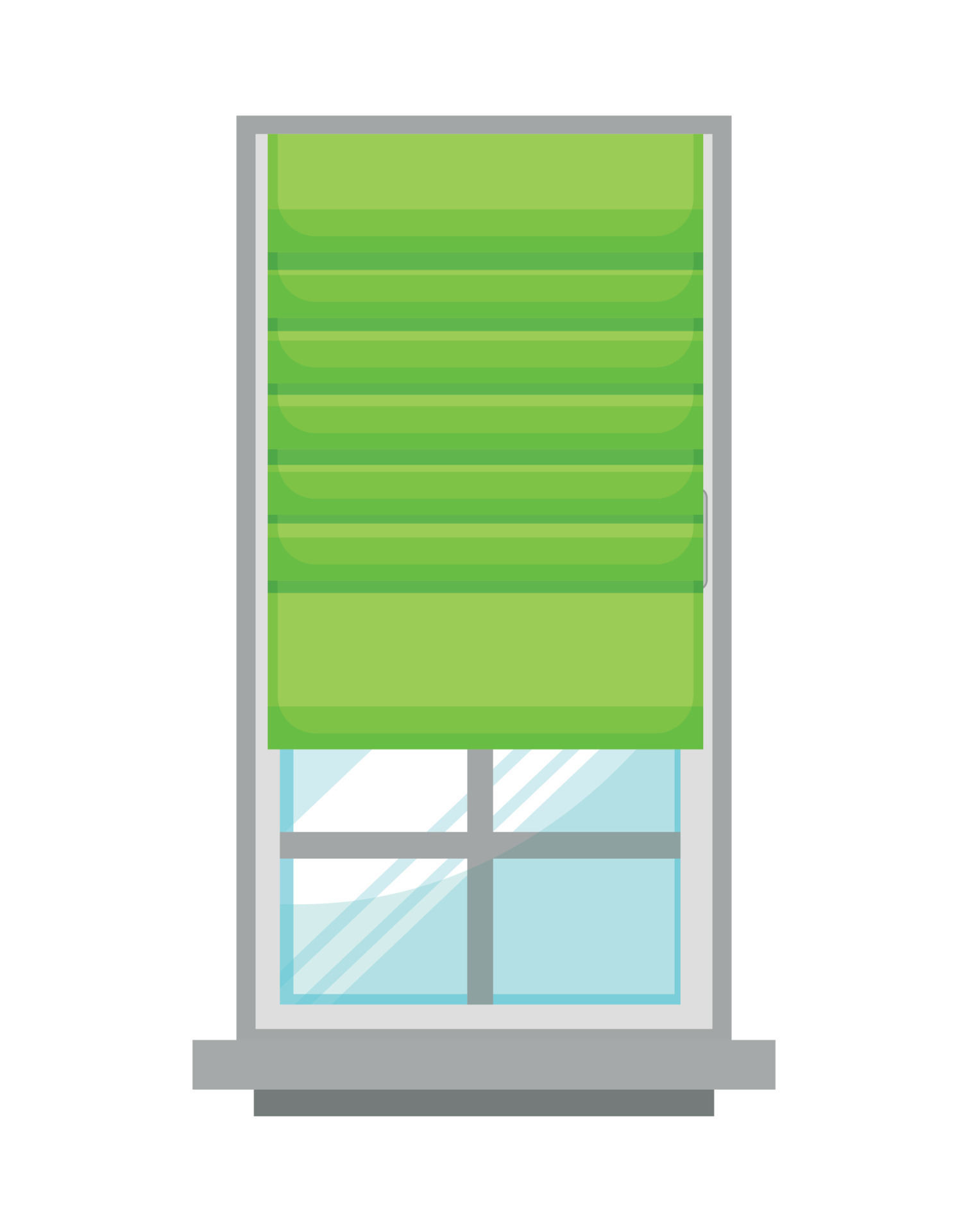 Vector illustration of window with curtain 15006412 Vector Art at Vecteezy