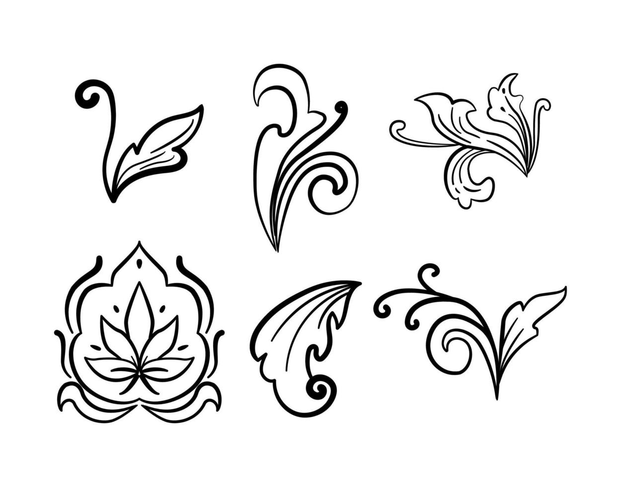 patrones de plantas decorativas vector