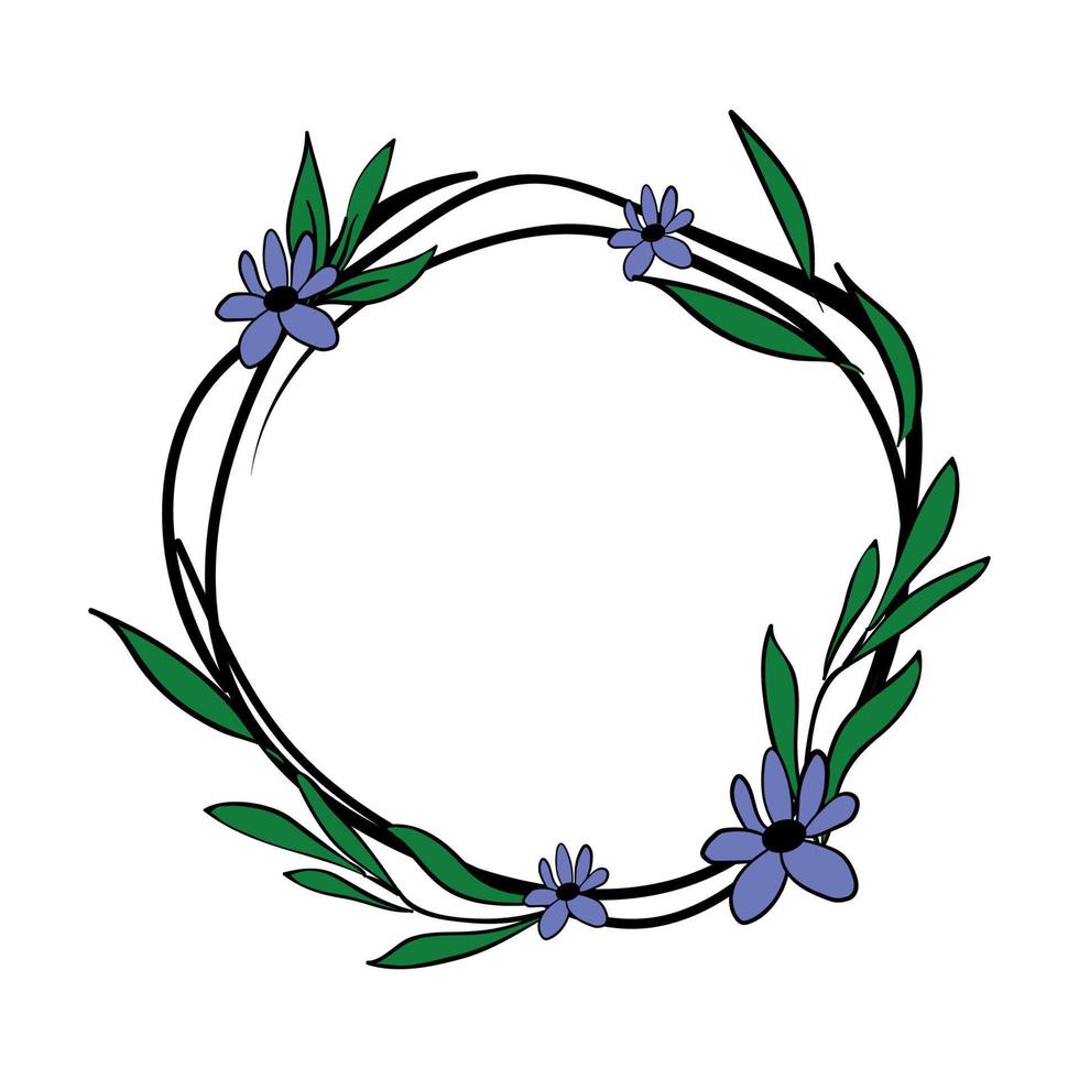 Frame with Flower vector