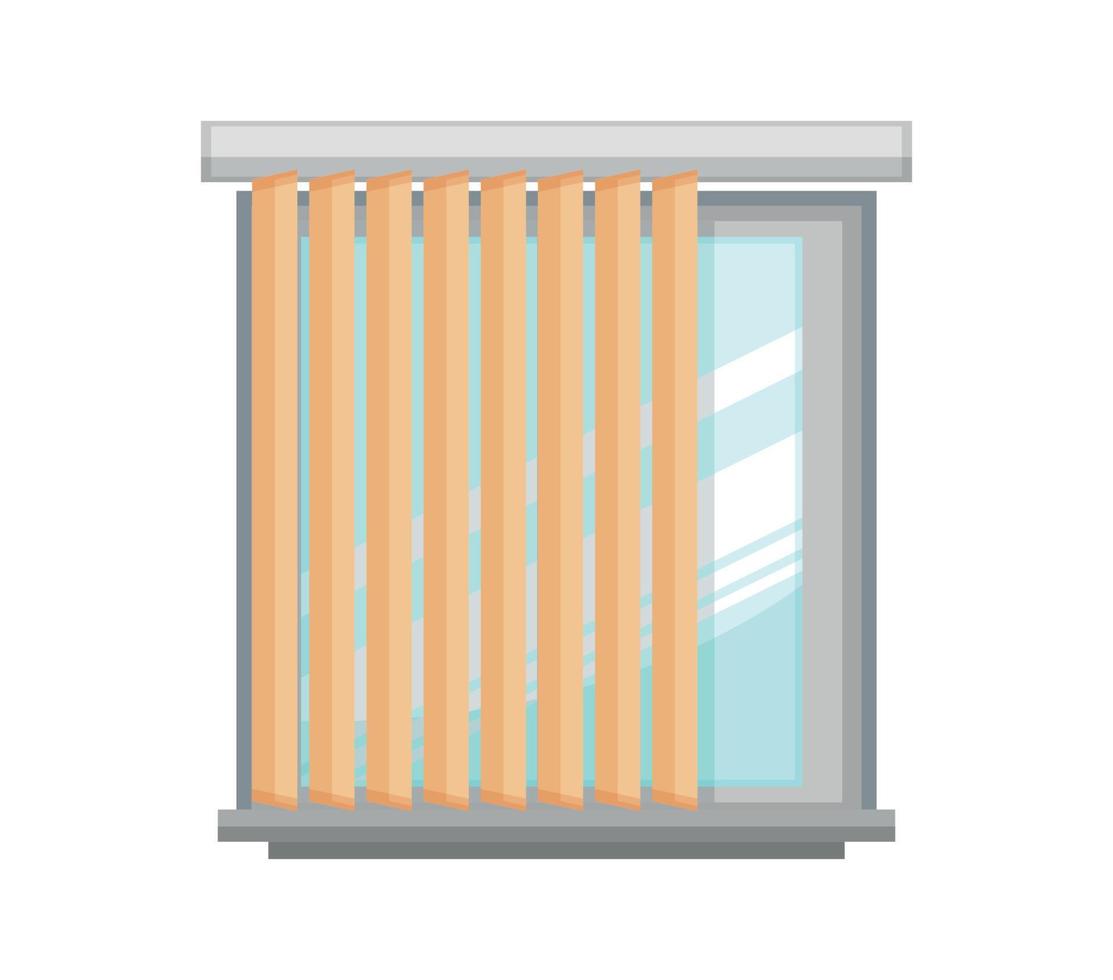 ilustración vectorial de ventana con cortina vector