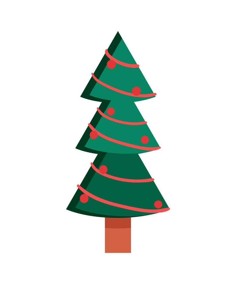 árbol de navidad de geometría en estilo plano vector