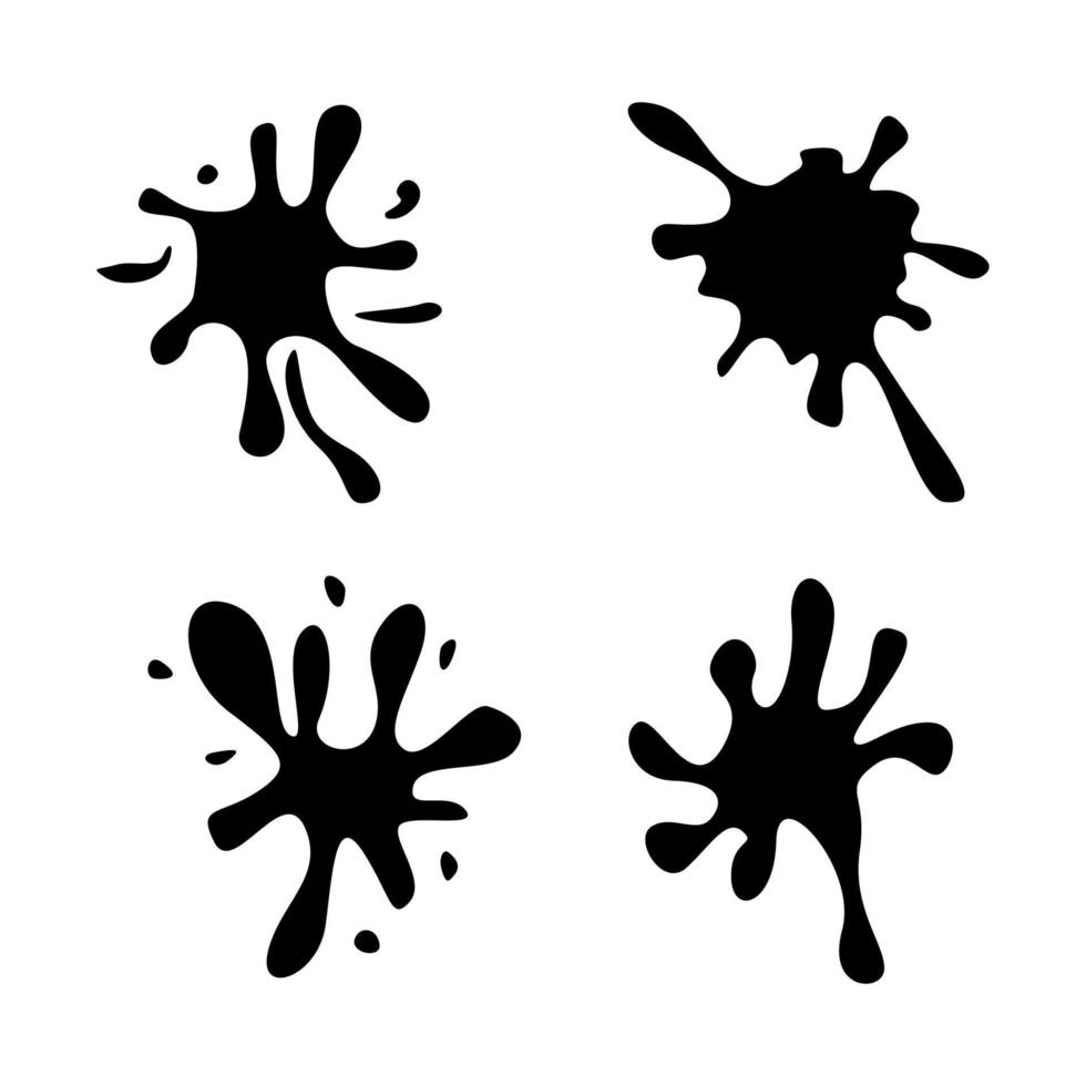 Set of Blots and Splashes vector