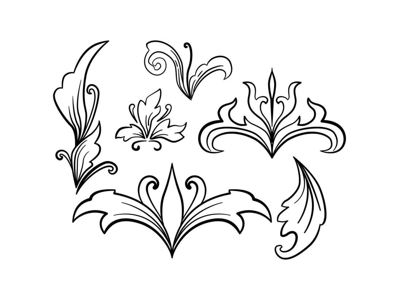 patrones de plantas decorativas vector