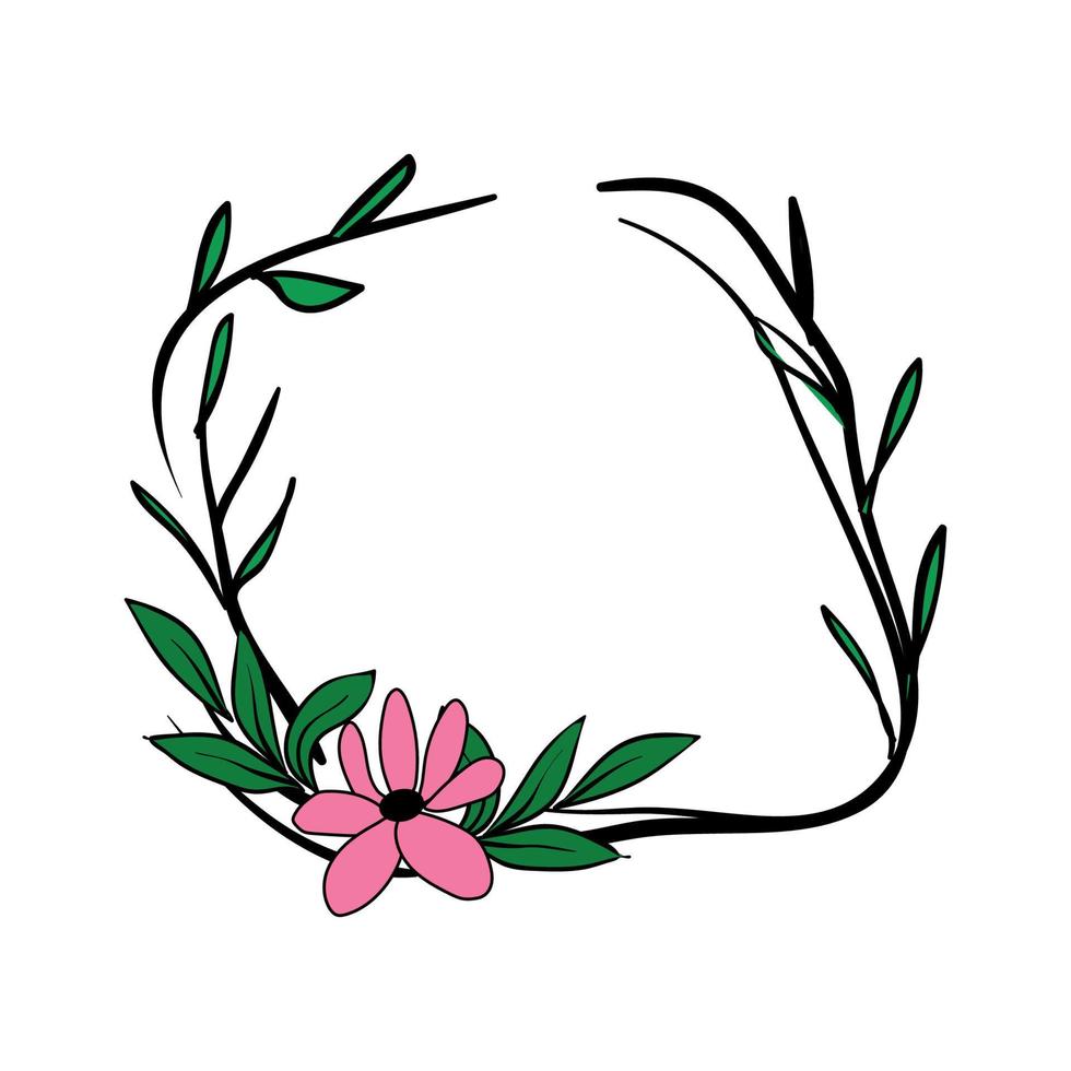 Frame with Flower vector