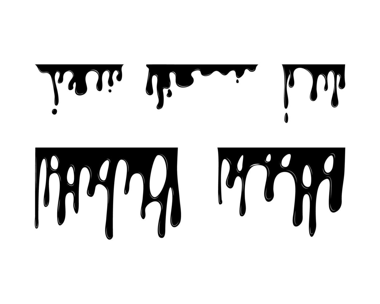 Set of Black Smudges vector