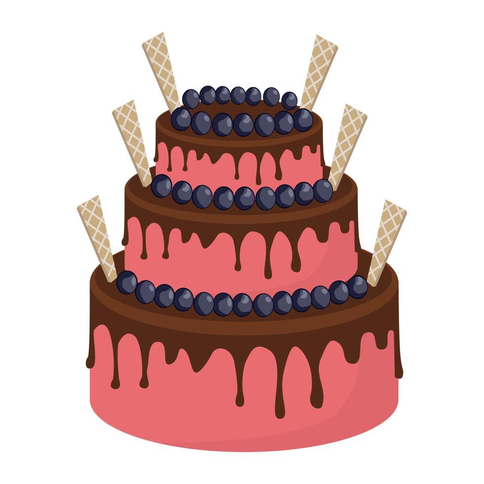 Vector illustration of cake