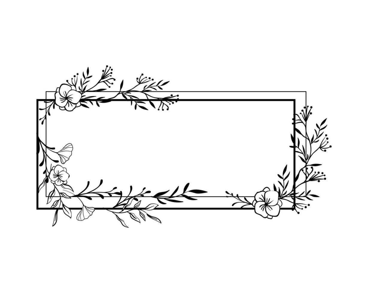 Vector illustration of Floral Frame 15006628 Vector Art at Vecteezy