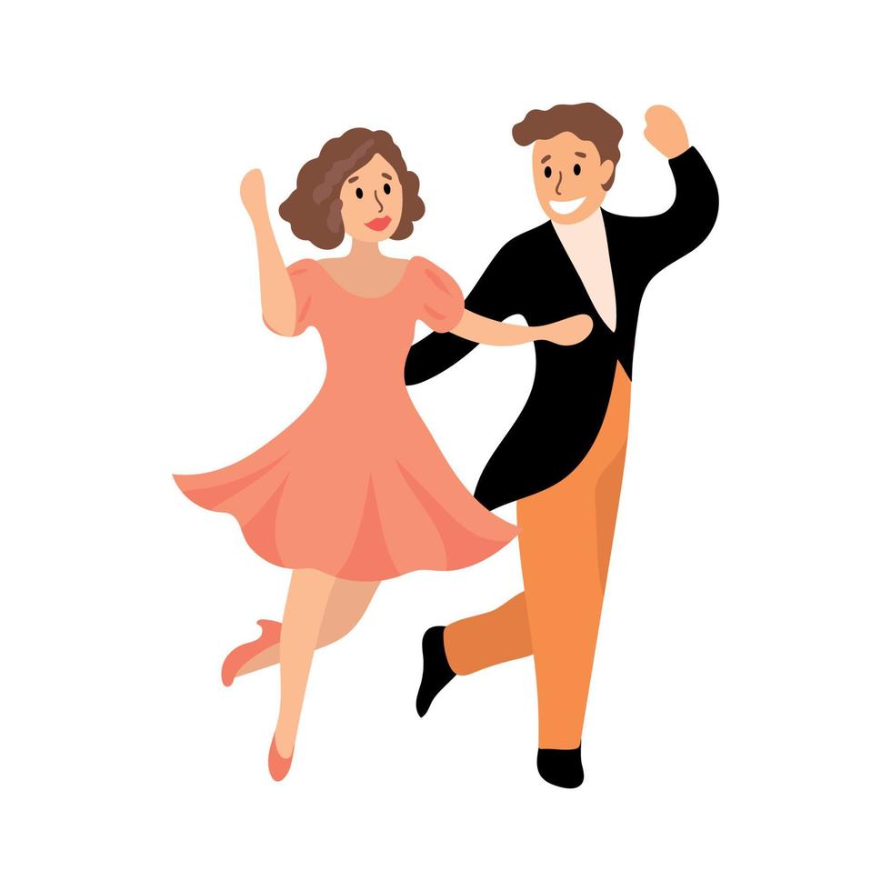 ilustración de baile de pareja vector