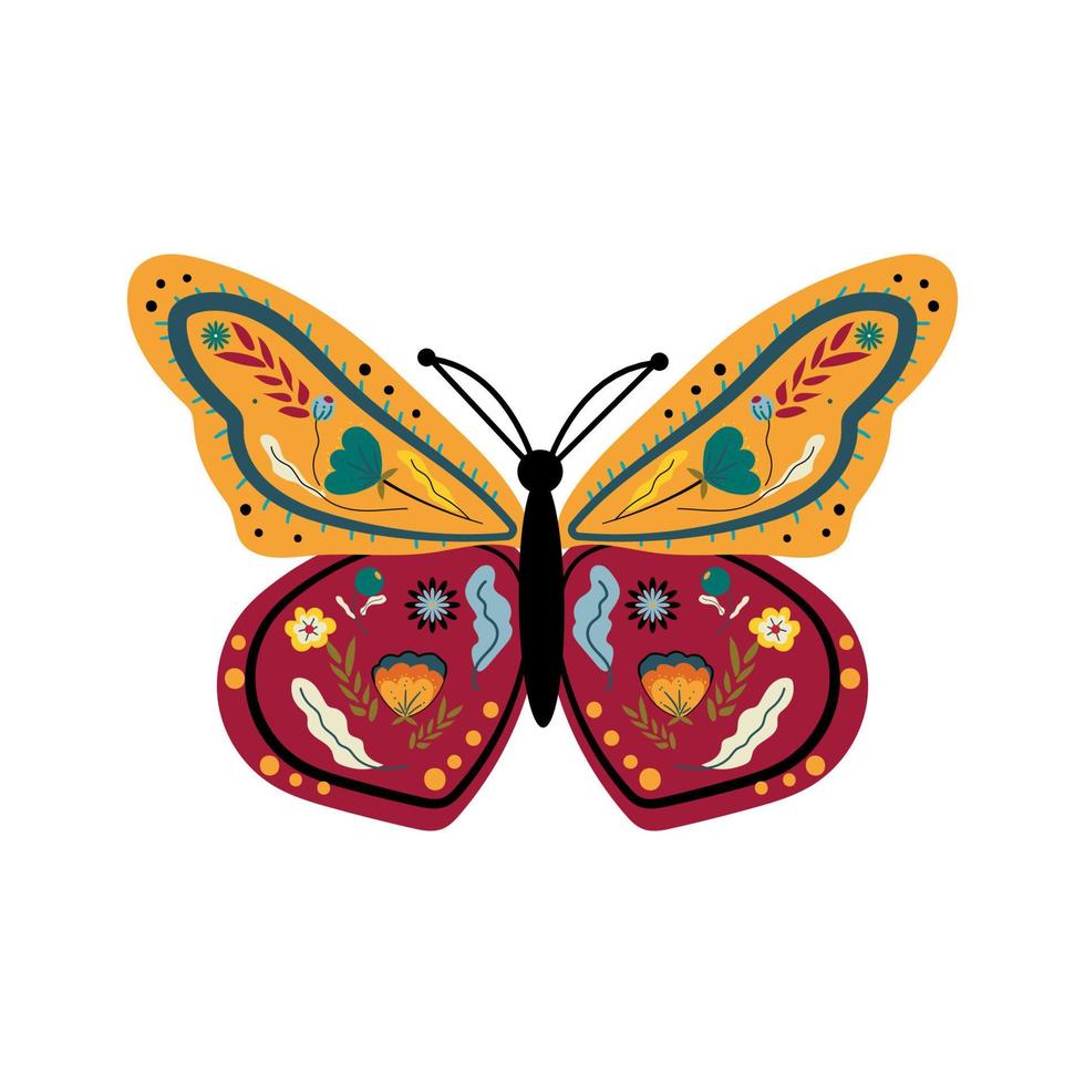 Butterflies and with Pattern vector