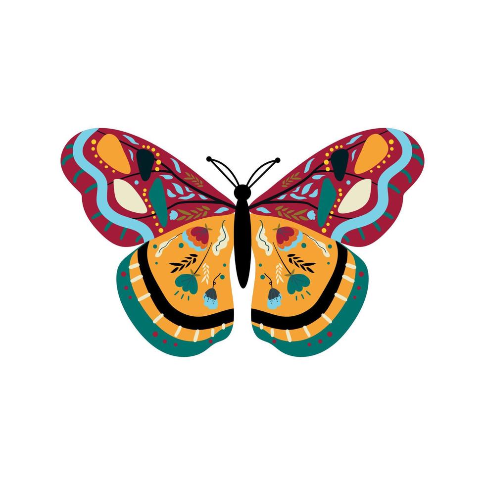 Butterflies and with Pattern vector