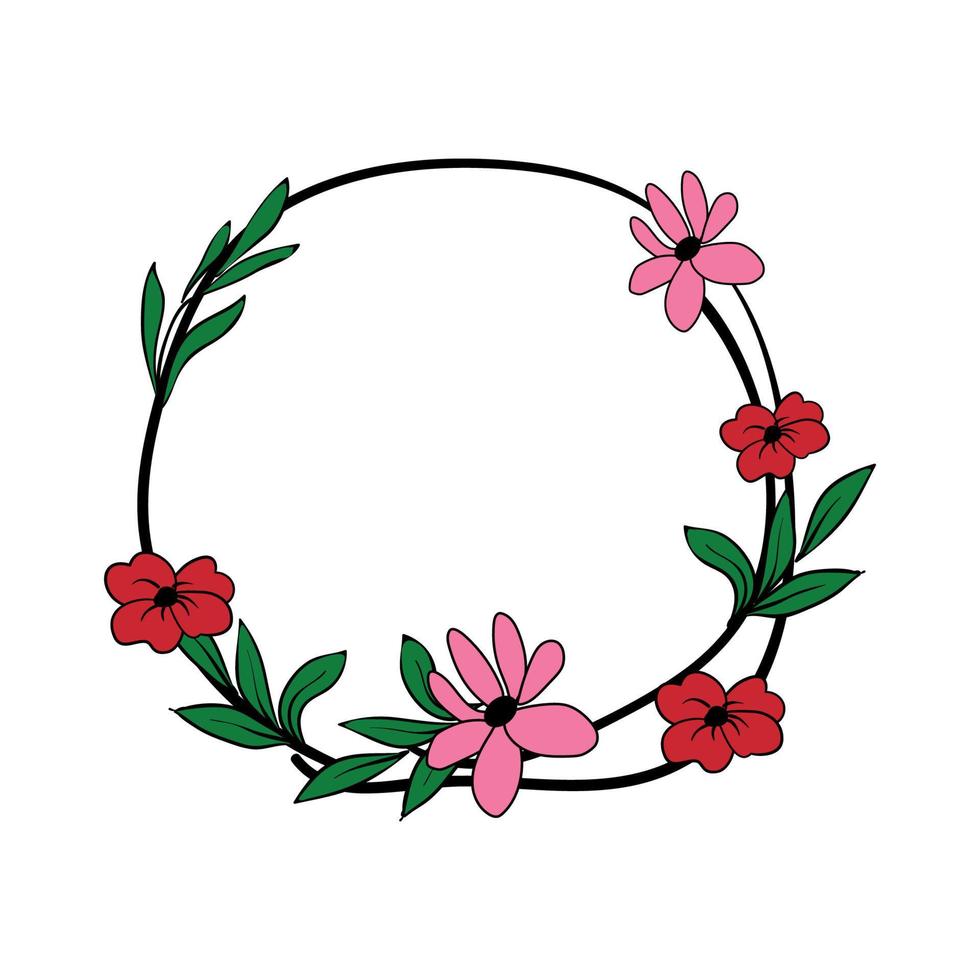 Frame with Flower vector