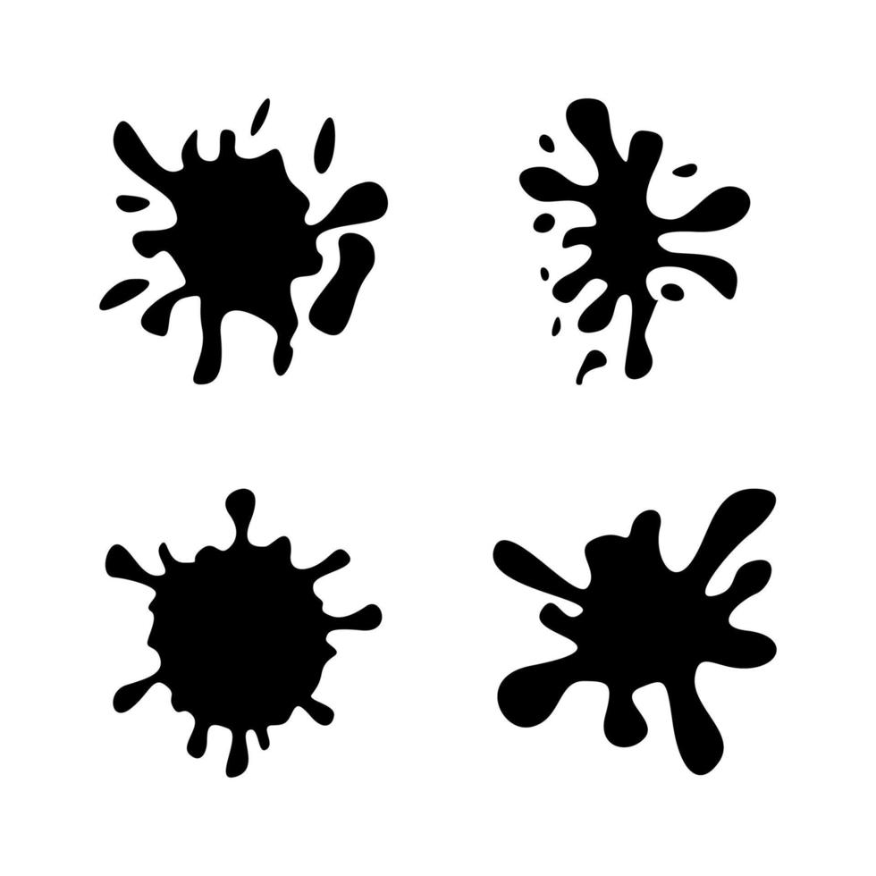 Set of Blots and Splashes 15006892 Vector Art at Vecteezy