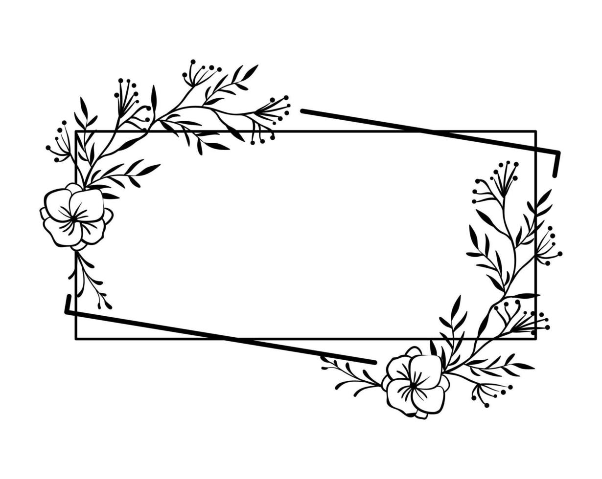 Vector illustration of Floral Frame