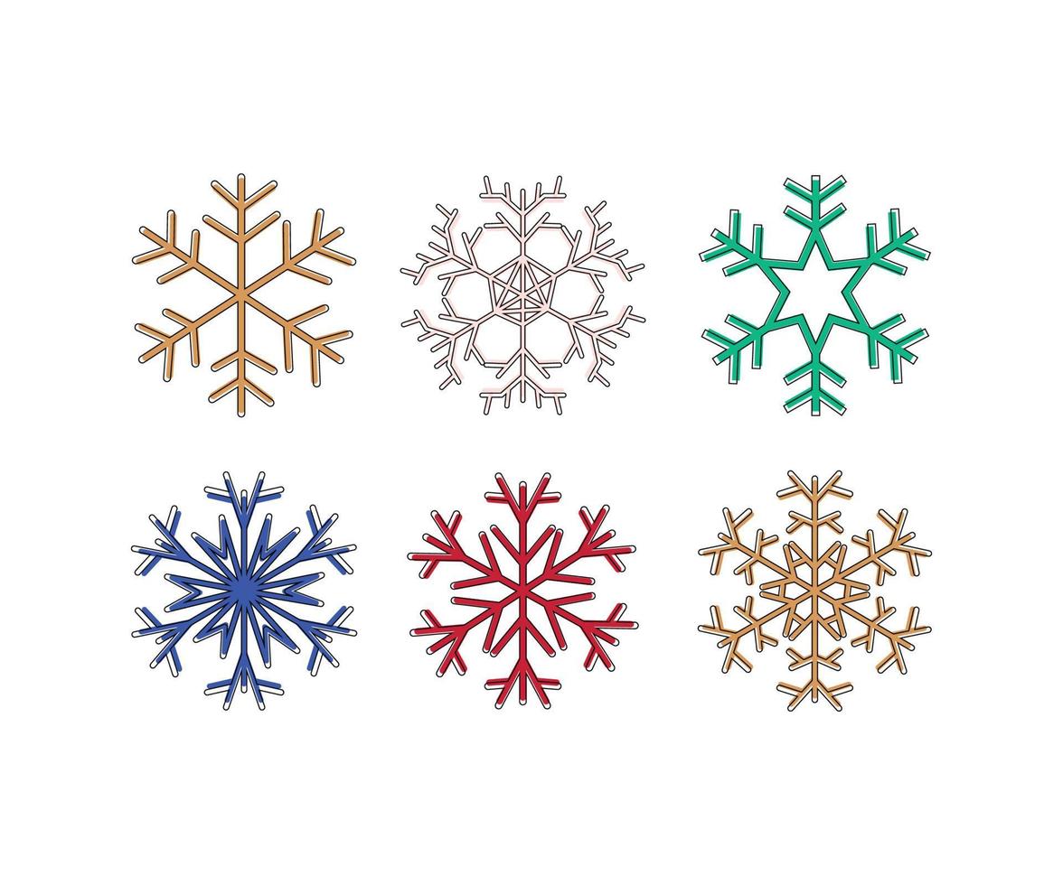 Srt of snowflake vector