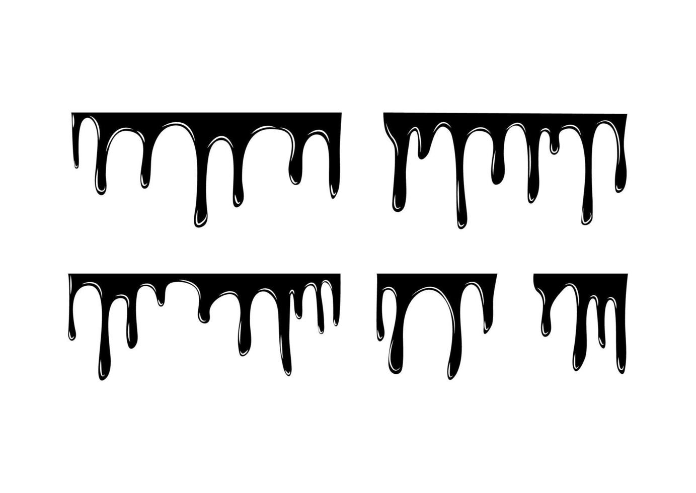 Set of Black Smudges vector