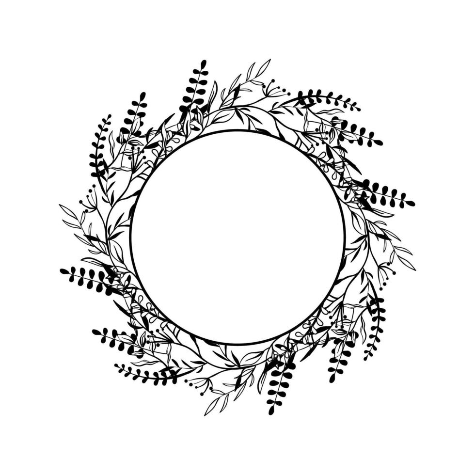 Vector illustration of Floral Frame