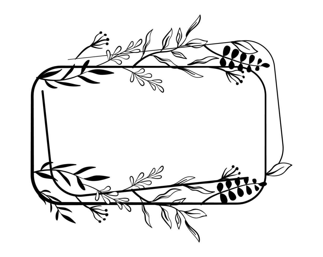 Vector illustration of Floral Frame