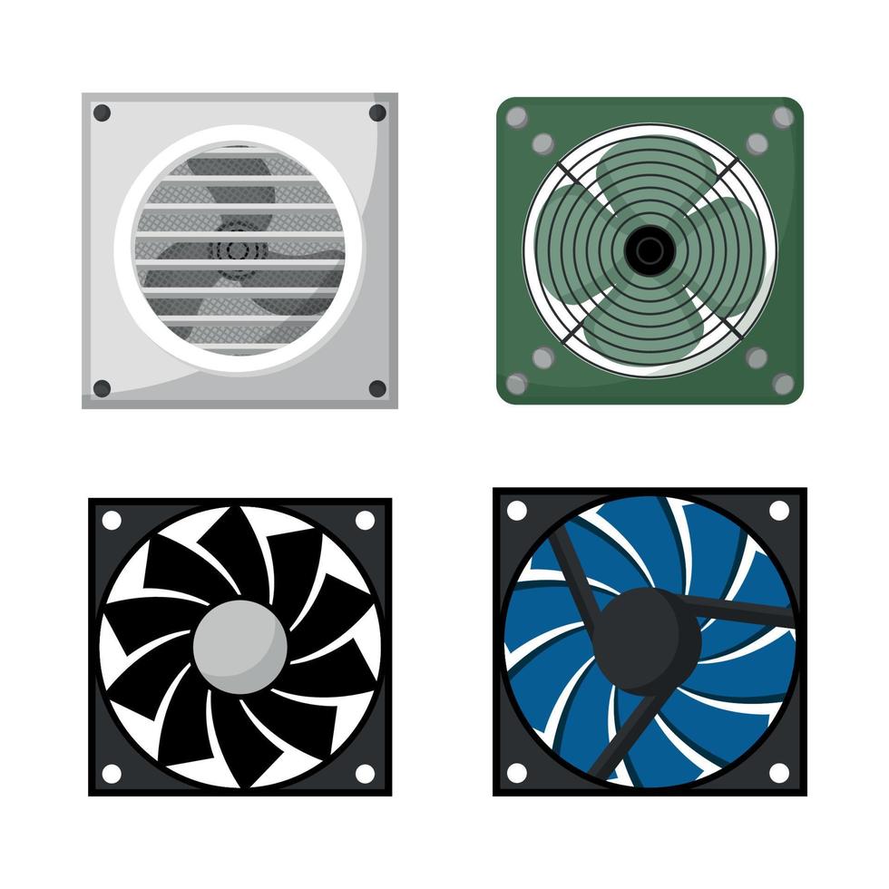 Collection of Cooling Systems vector