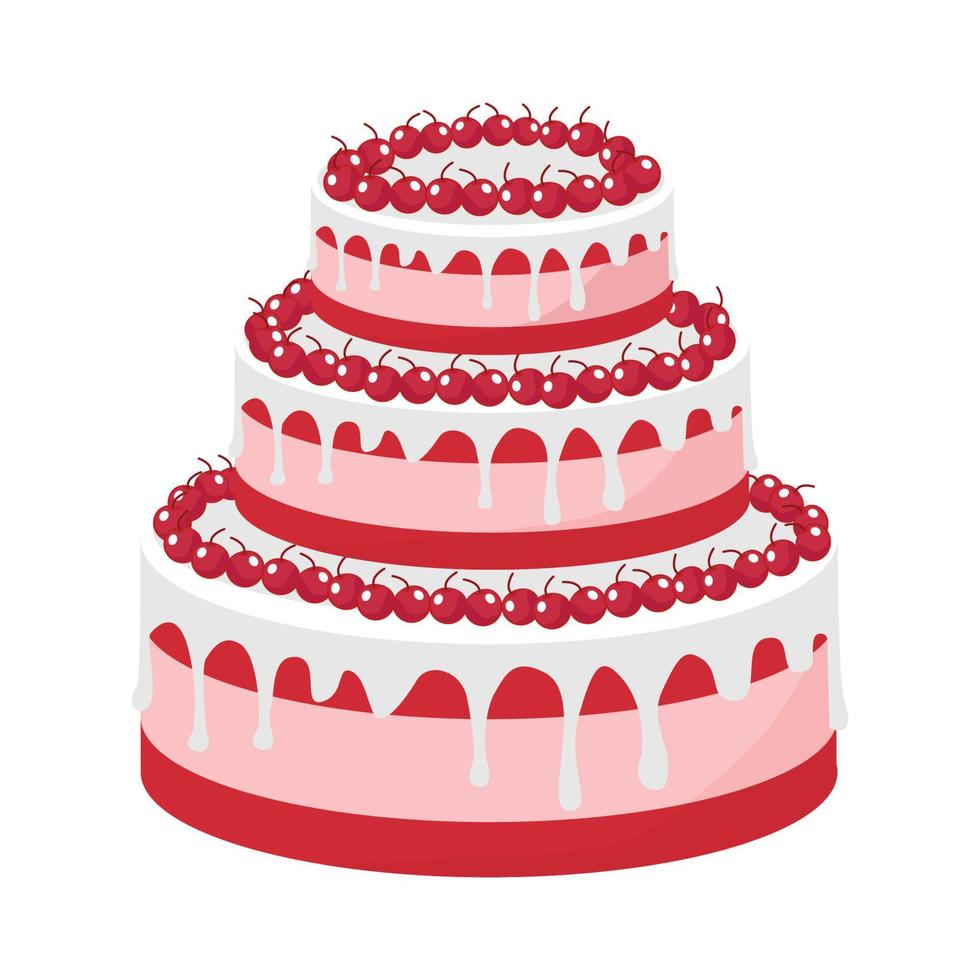 Vector illustration of cake
