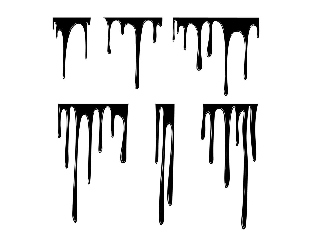 Set of Black Smudges vector