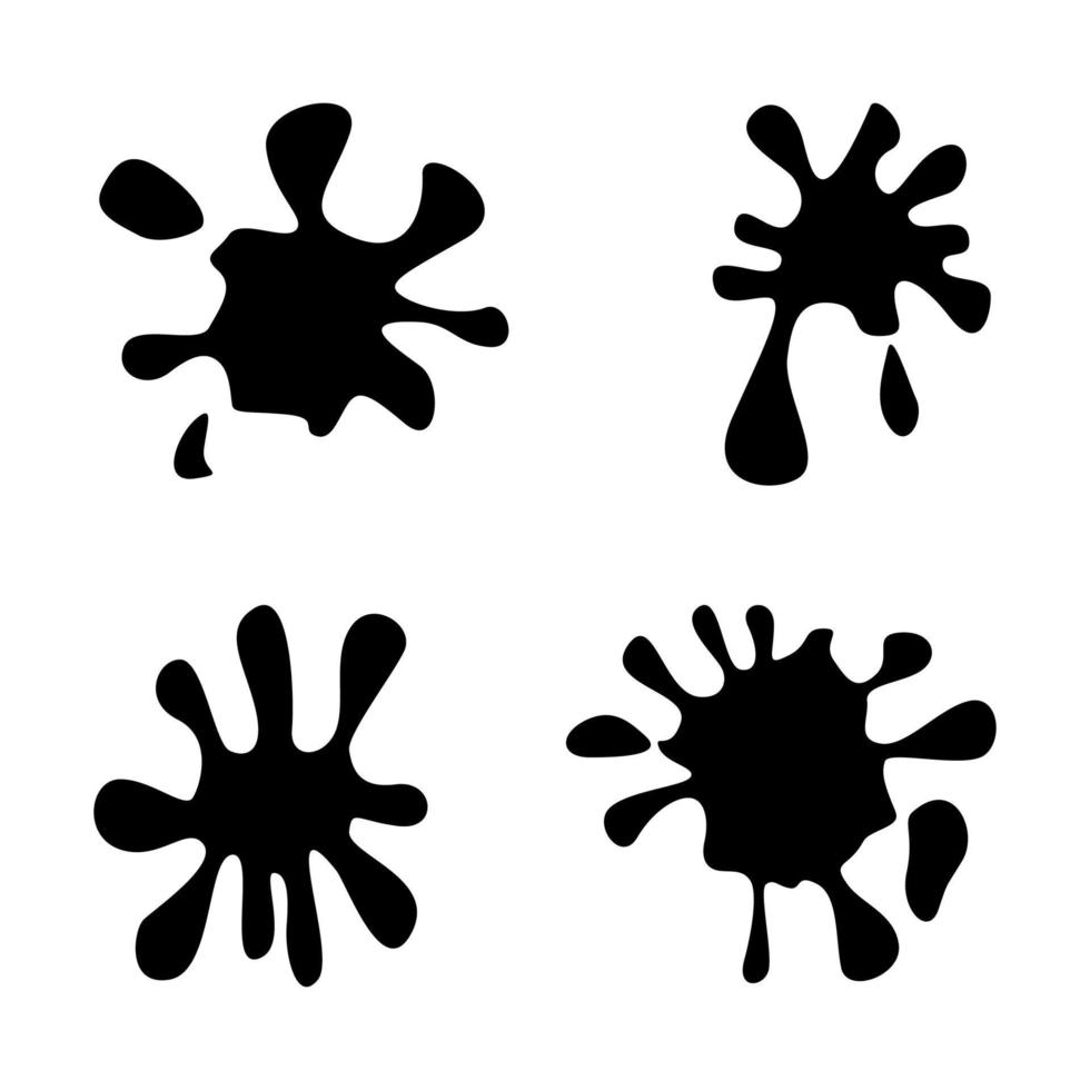 Set of Blots and Splashes vector