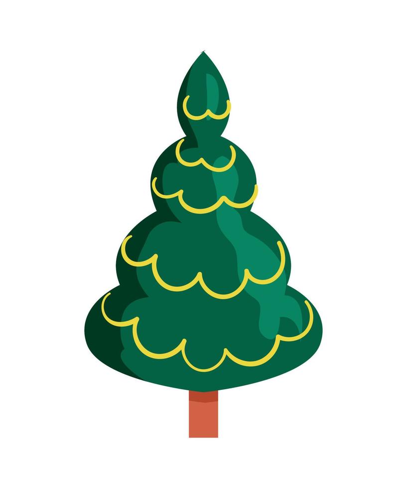 árbol de navidad de geometría en estilo plano vector