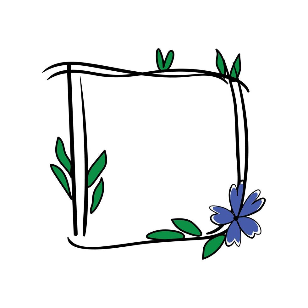 Frame with Flower vector