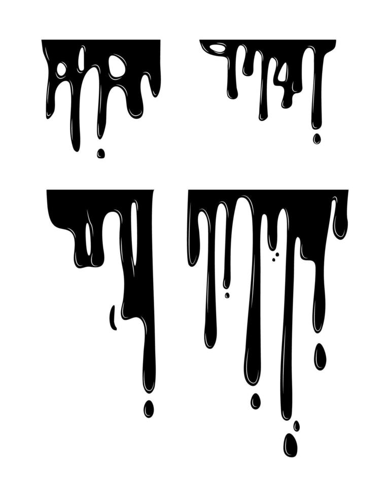 Set of Black Smudges vector