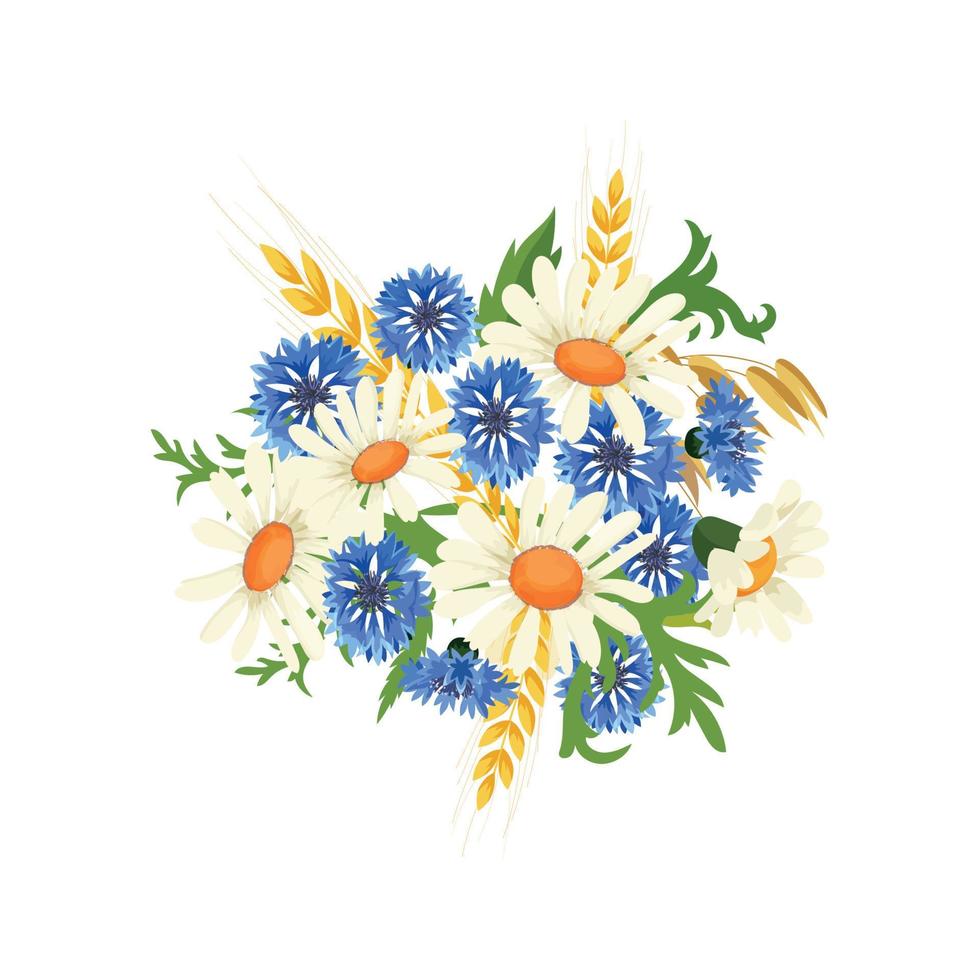 ilustración vectorial de ramo de flores vector