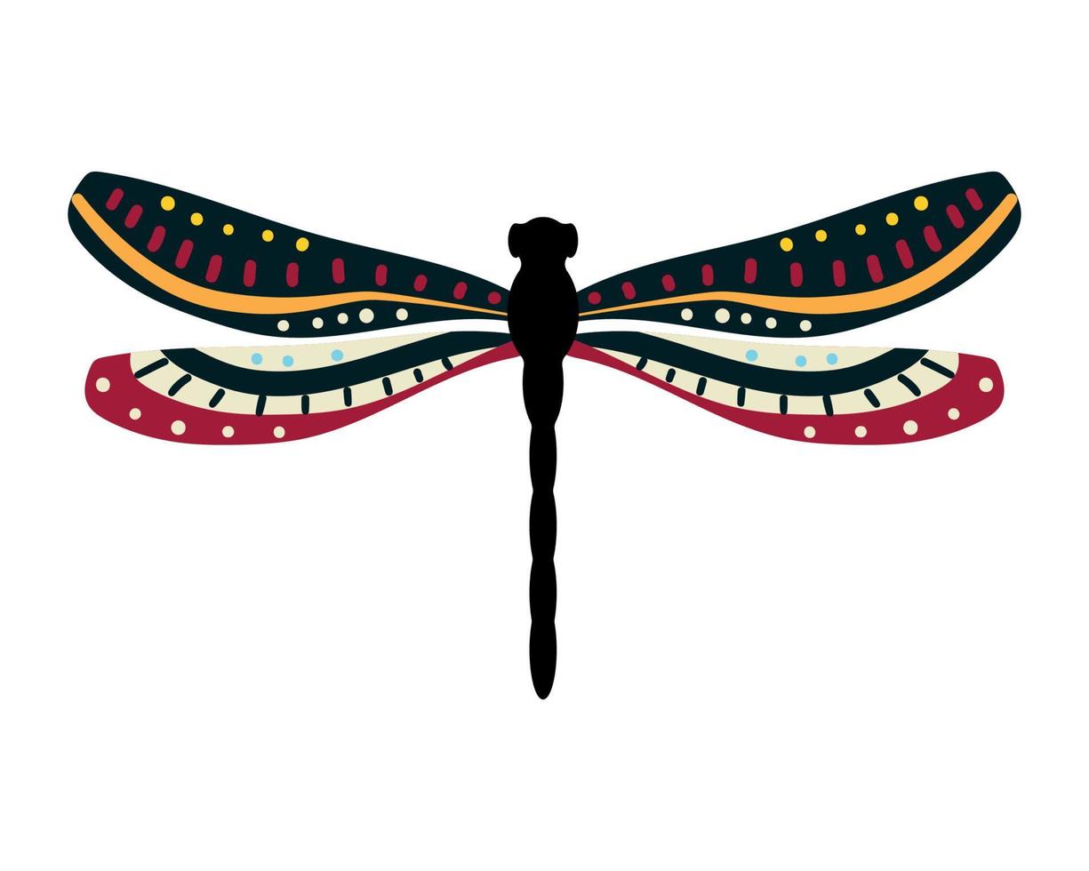 Dragonfly and with Pattern vector