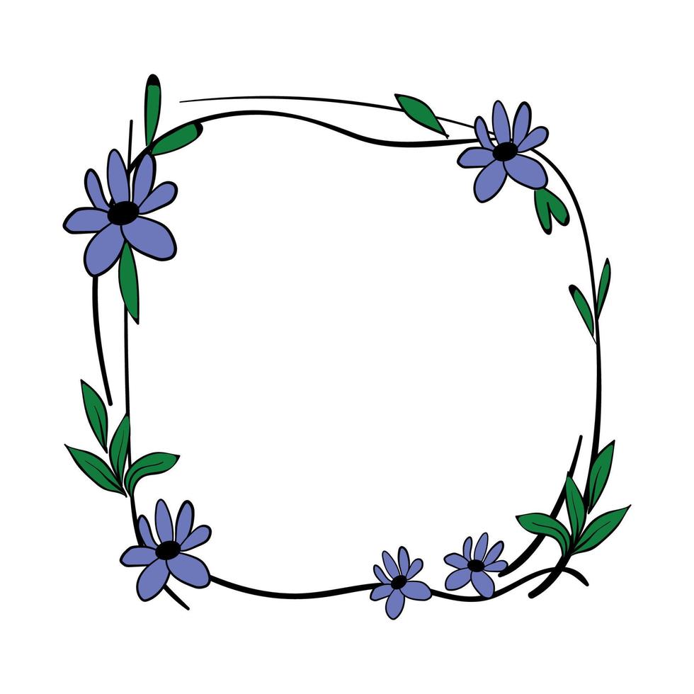 Frame with Flower vector