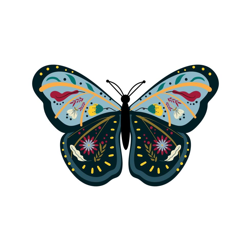 mariposas y con estampado vector