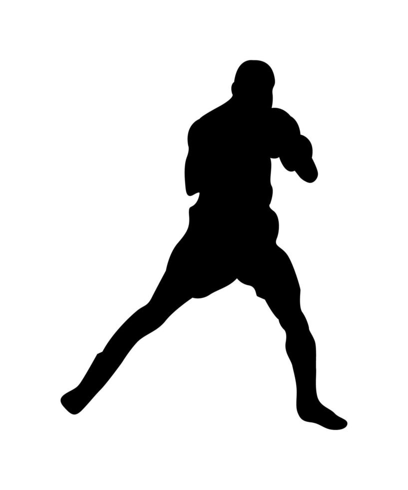 Vector illustration of Boxers Silhouette