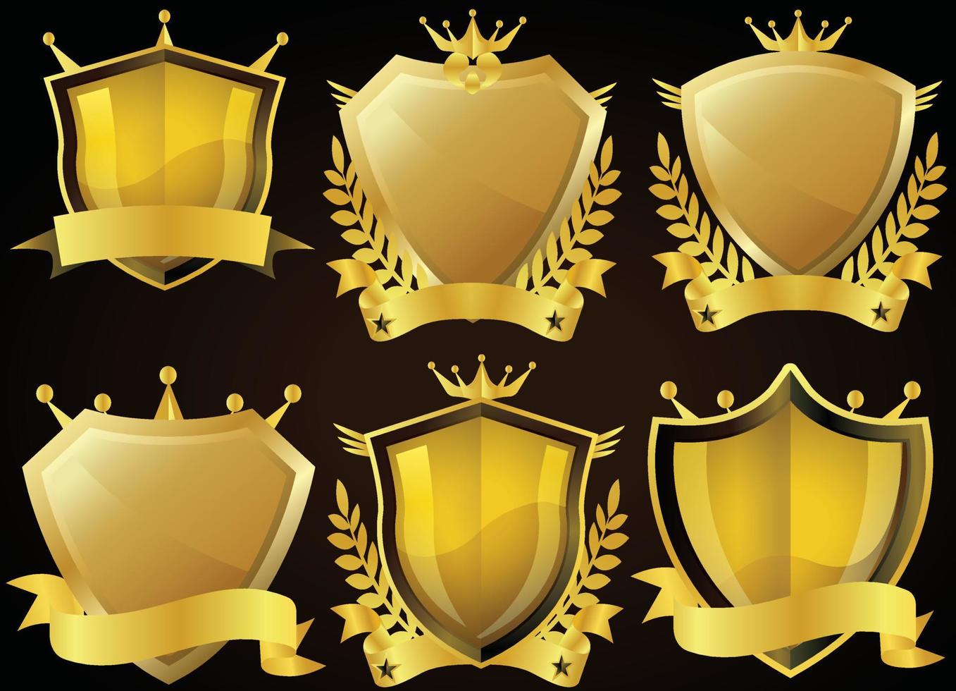 Decorative ornate gold frame collection set 15007577 Vector Art at Vecteezy