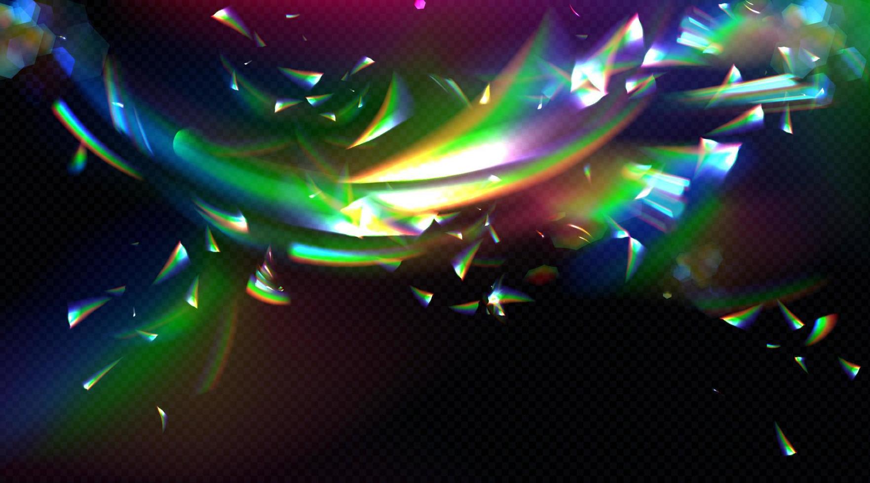 Rainbow crystal light, prism flare reflection lens vector