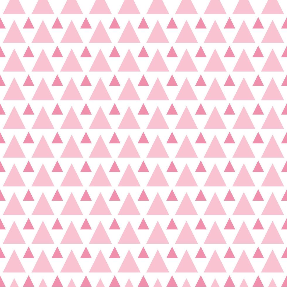 Cute seamless hand-drawn patterns. Stylish modern vector patterns with triangles of bright pink and light pink. Funny Children's Repeating Pink Print