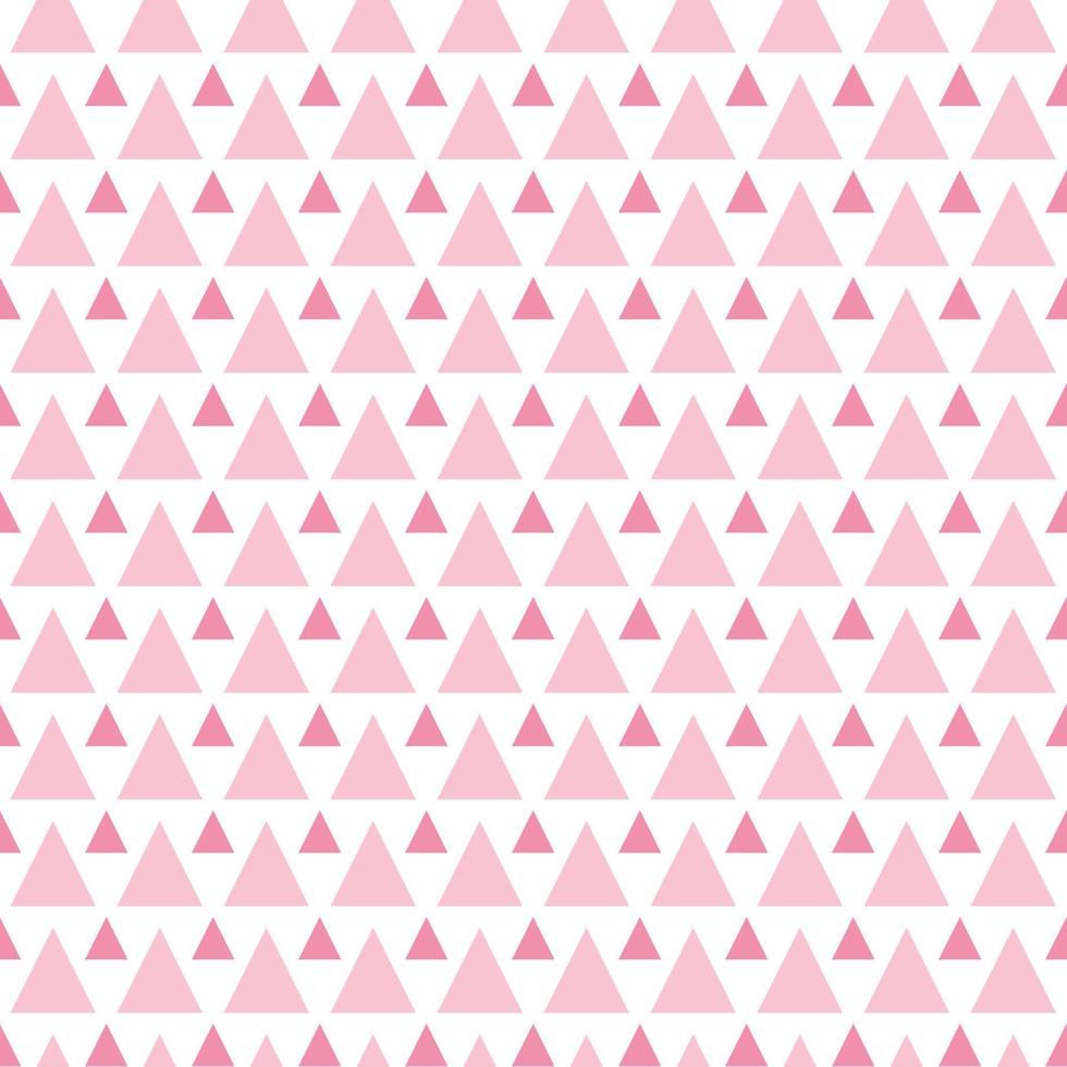 Cute seamless hand-drawn patterns. Stylish modern vector patterns with triangles of bright pink and light pink. Funny Children's Repeating Pink Print