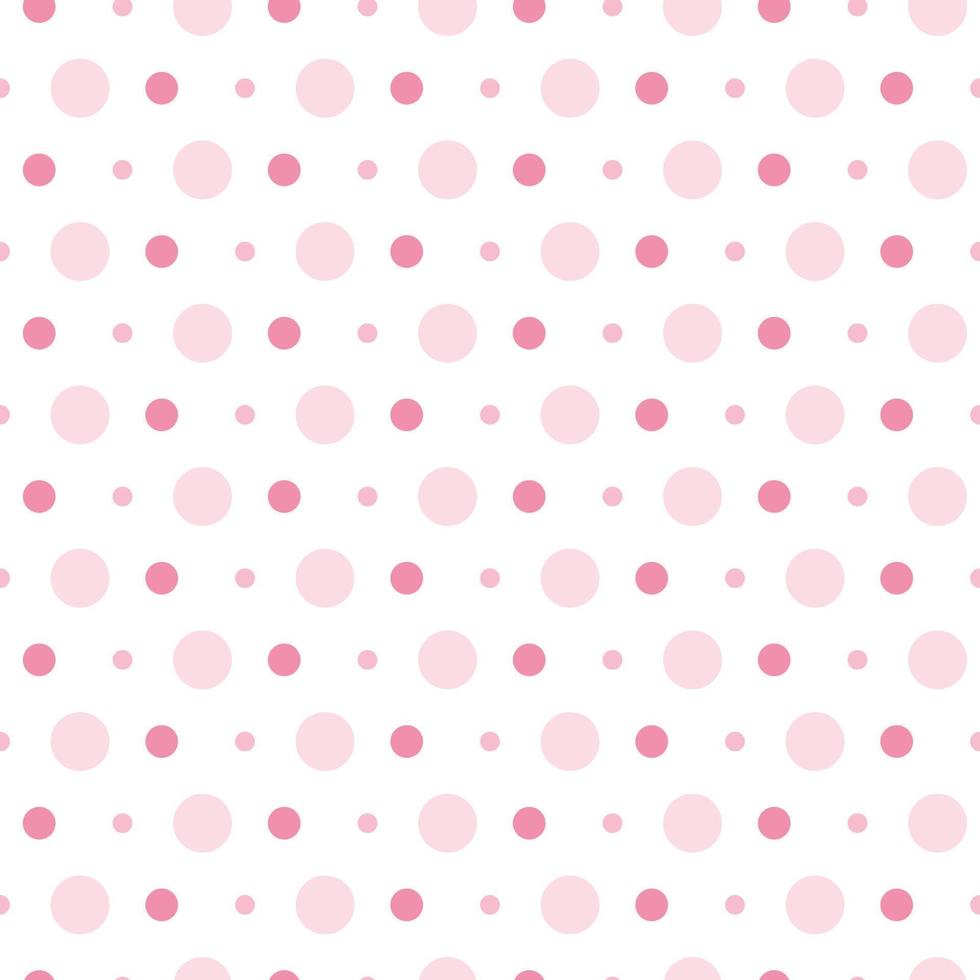 Cute seamless hand-drawn patterns. Stylish modern vector patterns with pink circles and dots. Funny Children's Repeating Pink Print