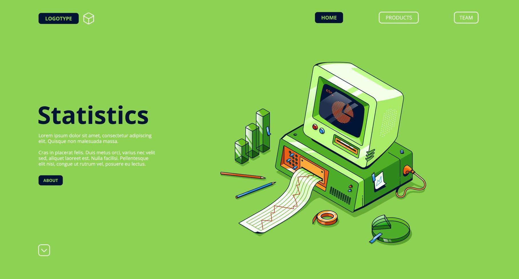 Vector banner of statistics and data analysis 15007885 Vector Art at ...