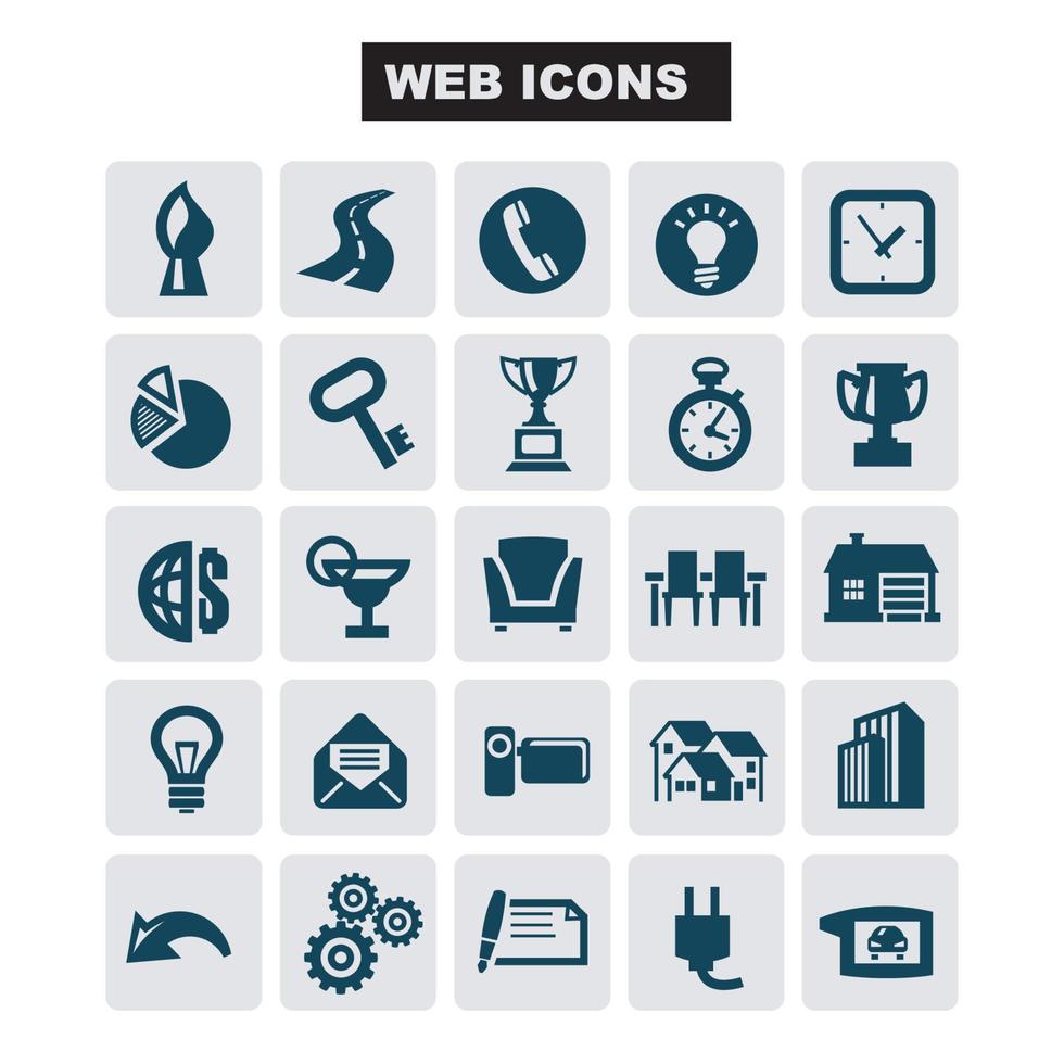 web and internet vector icon set