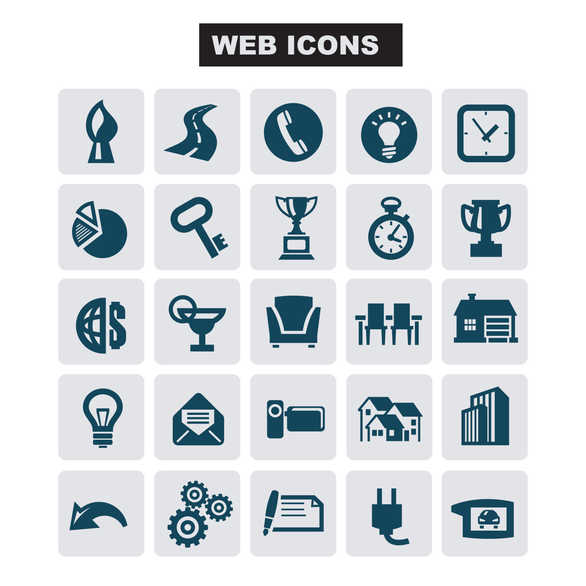web and internet vector icon set 15007947 Vector Art at Vecteezy