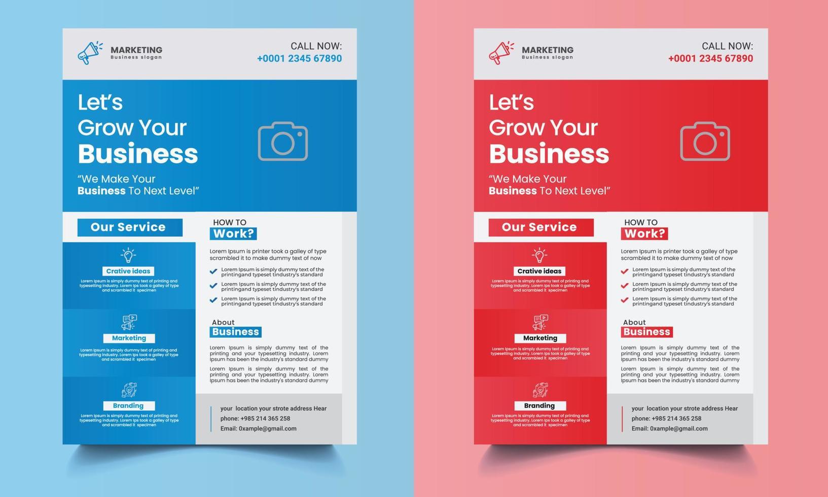 Creative corporate business flyer template vector