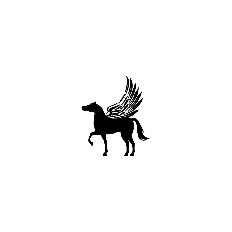 Pegasus Logo, Horse with Wings logo design. vector illustration