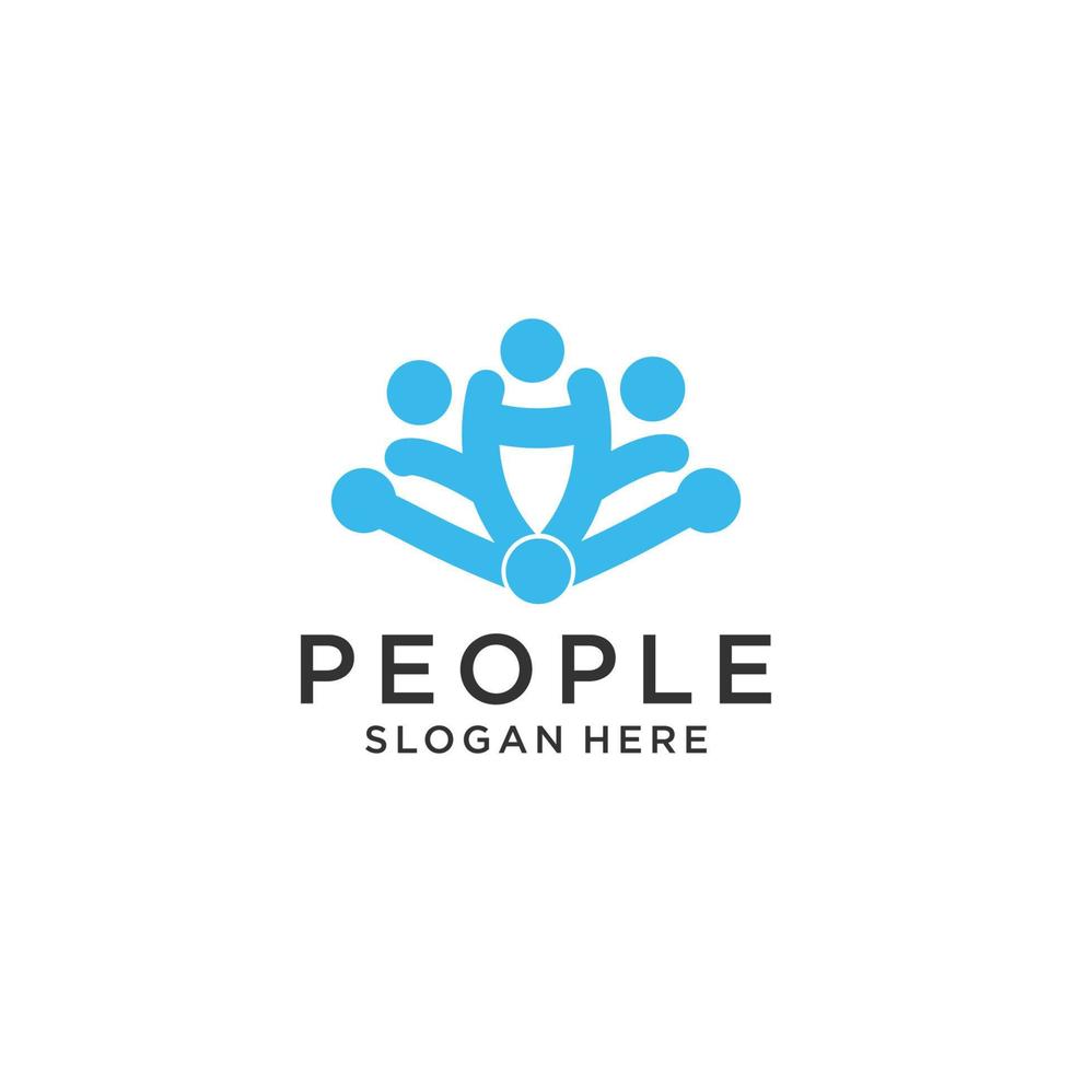 People logo icon design template flat vector