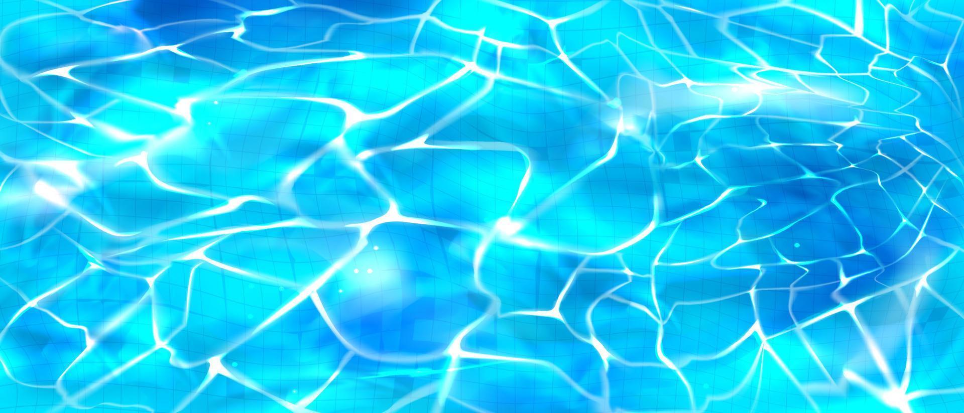 Water pool top view background with aqua ripples vector