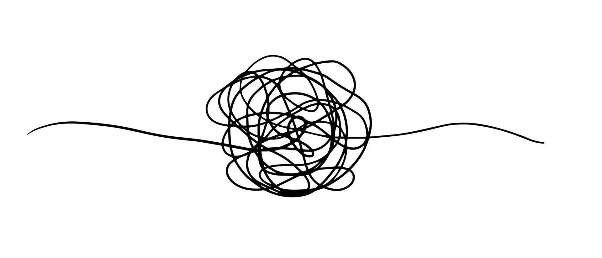 hand drawn of tangle scrawl sketch. Abstract scribble, Vector illustration.