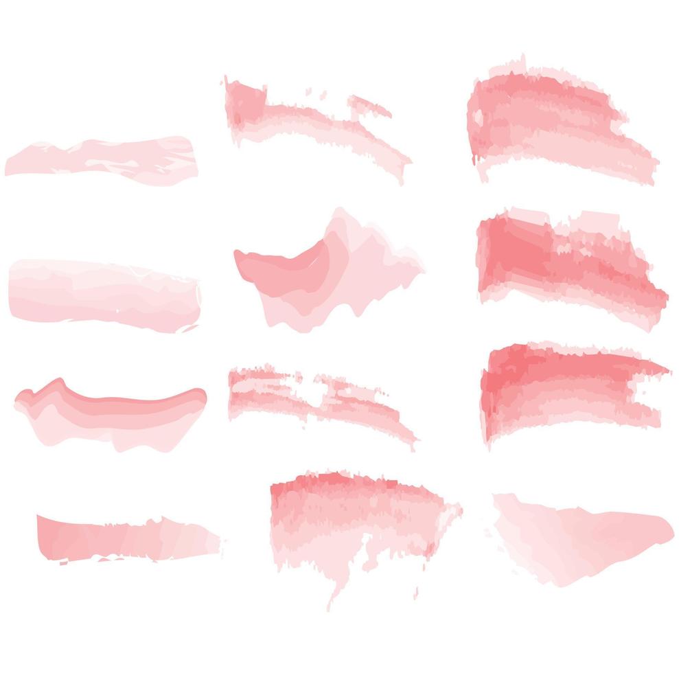 watercolor brush set background vector