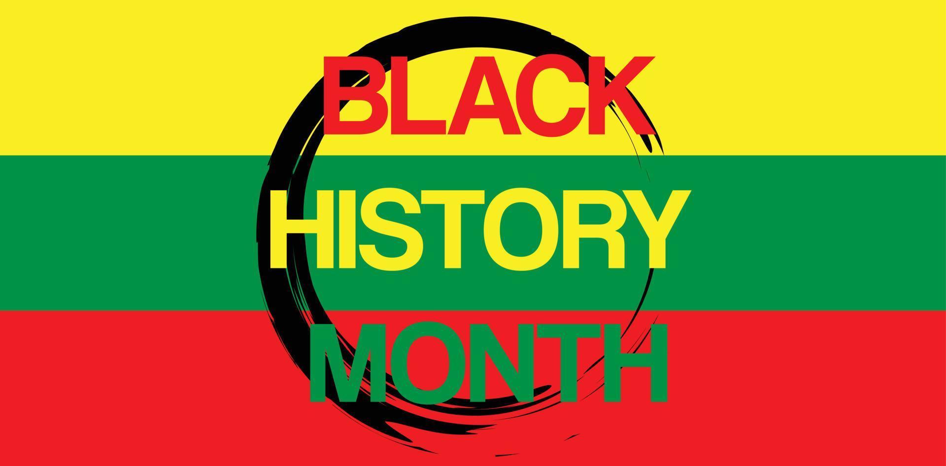 Black history month background brush flag vector