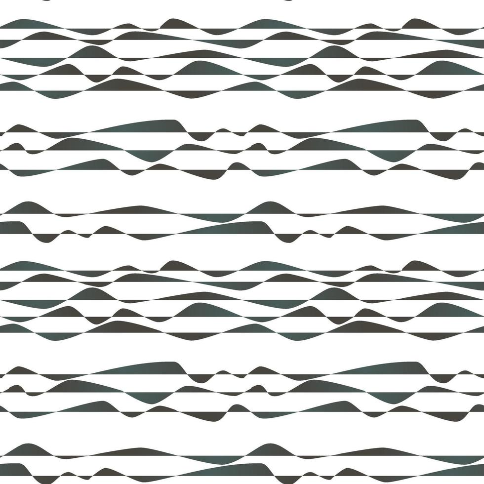 Horizontal lines are like sea waves with overflows. Gradient, repeating waves. Vector illustration. Lines are like sea waves. Printing on textiles and paper. Packaging